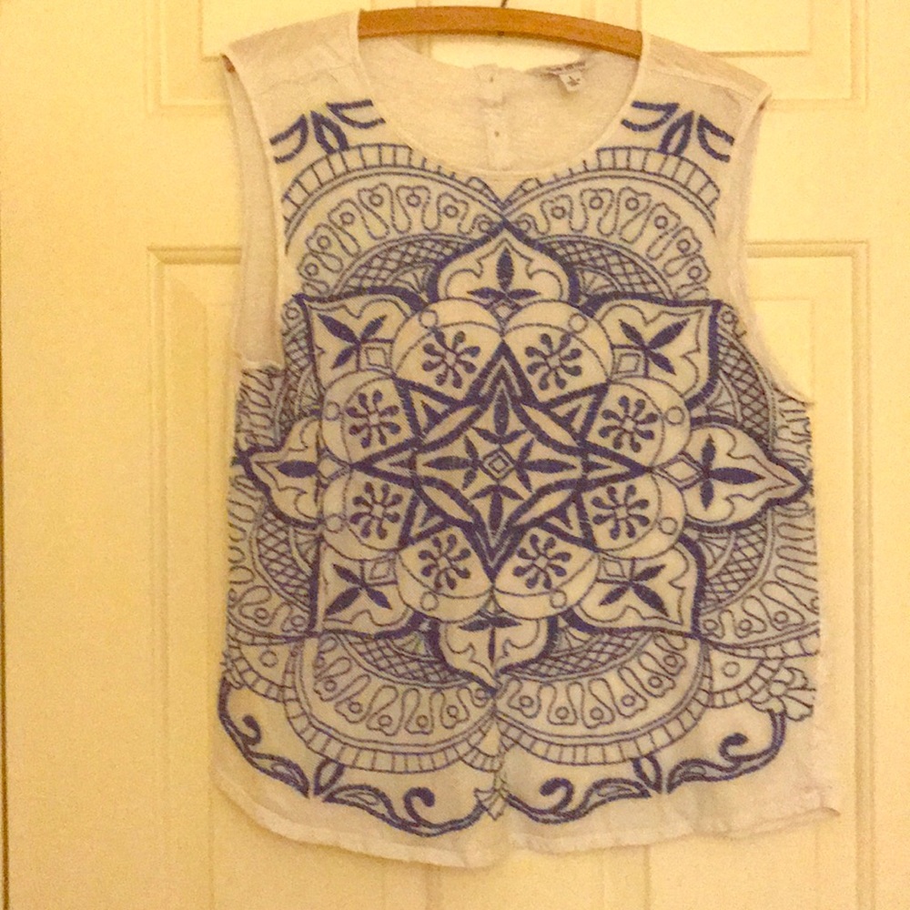 Lucky Brand Embroidered Tank Top